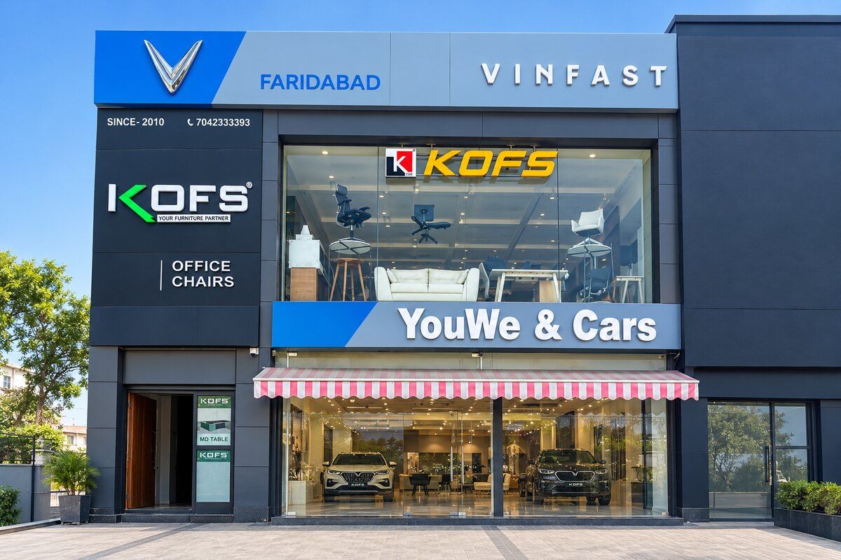 The same showroom at Faridabad, Haryana as YouWe VinFast